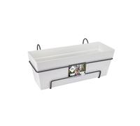 Elho Planteur Loft Urban Allin1 50 – pour balcon et extérieur – Ø49 x H20,5 cm – Blanc