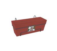 Elho Loft Urban Balconnière Allin1 50 - Planteur pour Balcon & Extérieur - Ø 49.0 x H 20.5 cm - Marron/Brique