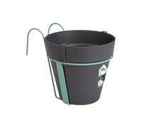 Elho Loft Urban Balconnière Potholder 27 - Pot De Fleurs pour Balcon & Extérieur - Ø 19.3 x H 20.0 cm - Noir/Anthracite