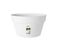 Elho Loft Urban Coupe 35 - Pot De Fleurs pour Extérieur - Ø 34.5 x H 20.2 cm - Blanc/Blanc