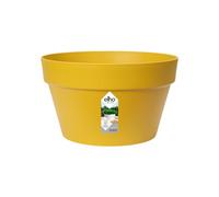 Elho Loft Urban Coupe 35 - Pot De Fleurs pour Extérieur - Ø 34.5 x H 20.2 cm - Jaune/Ocre
