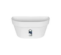 Elho Loft Urban Mural 40 - Planteur pour Balcon & Extérieur - Ø 39.3 x H 18.8 cm - Blanc/Blanc
