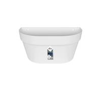 Elho Loft Urban Mural 40 - Planteur pour Balcon & Extérieur - Ø 39.3 x H 18.8 cm - Blanc/Blanc