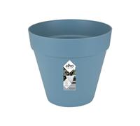 Elho Loft Urban Rond 20 - Pot De Fleurs pour Extérieur - Plastique 100% recyclé - Ø 19.3 x H 17.5 cm - Bleu/Bleu Vintage