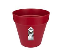 Elho Loft Urban Rond 20 - Pot De Fleurs pour Extérieur - Plastique 100% recyclé - Ø 19.3 x H 17.5 cm - Rouge/Fruits Rouges