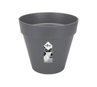 Elho Pot de fleurs Loft Urban Rond 25 – Plastique 100% recyclé – Ø 24,5×22 cm – Anthracite
