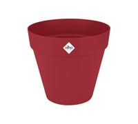 Elho Pot de fleurs Loft Urban Rond 25 – Plastique 100% recyclé – Ø 24,5×H22 cm – Rouge Théâtre