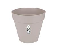 Elho Loft Urban Rond 40 - Pot De Fleurs pour Extérieur - Plastique 100% recyclé - Ø 38.5 x H 35.3 cm - Gris/Gris Chaud