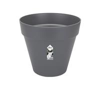 Elho Loft Urban Rond 40 - Pot De Fleurs pour Extérieur - Plastique 100% recyclé - Ø 38.5 x H 35.3 cm - Noir/Anthracite