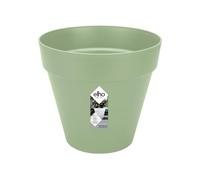 Elho Pot de fleurs LOFT URBAN Plastique percé, réservoir, roulettes Ø38,5×H35,3 cm Vert