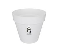 Elho Loft Urban Rond 60 - Pot De Fleurs pour Extérieur - Plastique 100% recyclé - Ø 58.0 x H 54.0 cm - Blanc/Blanc