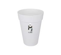 Elho Loft Urban Rond Haut 42 - Pot De Fleurs pour Extérieur - Ø 42.0 x H 56.0 cm - Blanc/Blanc