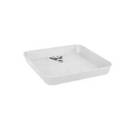Elho Loft Urban Soucoupe Carrée 22 - Soucoupe pour Extérieur - Ø 22.0 x H 3.1 cm - Blanc/Blanc Soie