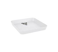 Elho Loft Urban Soucoupe Carrée 22 - Soucoupe pour Extérieur - Ø 22.0 x H 3.1 cm - Blanc/Blanc