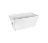 Elho Loft Urban Terrasse 70 - Planteur pour Extérieur - Ø 69.3 x H 32.5 cm - Blanc/Blanc