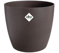 ELHO Lot de 3 pots de fleur rond The Coffee Collection - Ø14xH12,6cm, Ø16xH14,7cm, Ø18xH16,8 cm - 7 L - Marron