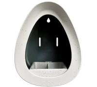 Elho Mangeoire à oiseaux Essential 18 cm – Bain d'oiseaux – Plastique 100% recyclé – Gris