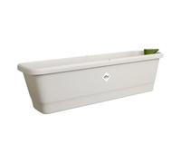 Elho noa balconnière l - Jardiniere Balcon avec système D'Irrigation - Plastique 100% Recycle - 65 x 20 x 17.8 cm - Gris/Gris Chaud