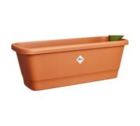 Elho Balconnière Noa M – Système d'irrigation – 100% plastique recyclé – 52×20×17.8 cm – Marron