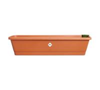 Elho Balconnière Noa XL – Système d'irrigation, 100% plastique recyclé, Marron/Terre Cuite