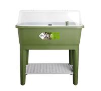 Elho Noa Potager sur Pied 80 - Planteur pour Culture & Récolte - Plastique 100% recyclé - Ø 78.5 x H 34.2 cm - Vert/Vert Mousse