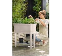 ELHO Noa Potager sur pied - L 79 x W 39 x H 94 cm - culture et récolte - 100% recyclé - Gris