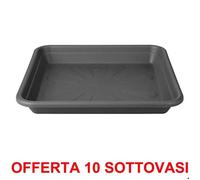 Elho Offerta 10 Sottovaso Universal Saucer Square 30cm Antracite Multicolore