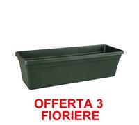 Elho Offerta 3 Fioriera Green Basics Trough 40cm Verde Multicolore