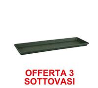 Elho Offerta 3 Sottovaso Per Fioriere Grn Basics Trough Saucer 60cm Verde