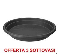 Elho Offerta 3 Sottovaso Universal Saucer Round 48cm Antracite Multicolore