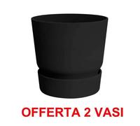 Elho Offerta 3 Vaso Greenville Round 30cm Living Black Multicolore