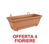 Elho Offerta 4 Fioriera Barcelona Allin1 50cm Terra Multicolore