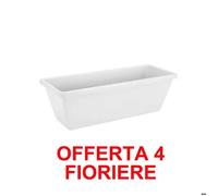Elho Offerta 4 Fioriera Barcelona Trough 40cm Bianco Multicolore