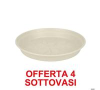 Elho Offerta 4 Sottovaso Green Basics Saucer 22cm Bianco