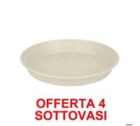 Elho Offerta 4 Sottovaso Green Basics Saucer 25cm Bianco Multicolore