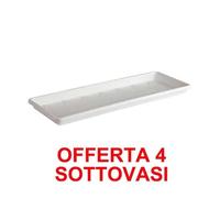 Elho Offerta 4 Sottovaso Per Fioriere Barcelona Trough Saucer 40cm Bianco Multicolore