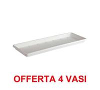 Elho Offerta 4 Sottovaso Per Fioriere Barcelona Trough Saucer 50cm Bianco