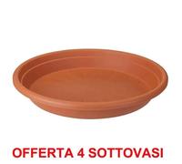ELHO OFFERTA 4 SOTTOVASO UNIVERSAL SAUCER ROUND 21CM TERRA