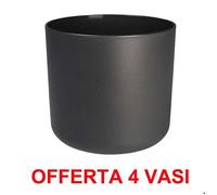 Elho Offerta 4 Vaso B.For Soft Round 14cm Antracite Multicolore