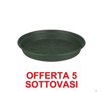 Elho Offerta 5 Sottovaso Green Basics Saucer 14cm Verde Multicolore