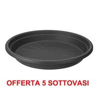 Elho Offerta 5 Sottovaso Universal Saucer Round 17cm Antracite Multicolore