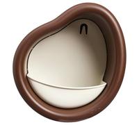 Elho Mangeoire à Oiseaux Bio 25 cm - Mangeoire et Bain à Oiseaux - Plastique 100% recyclé - 27,4 x 16,8 x 25,4 cm - Marron/Marron châtaignier, Noisette