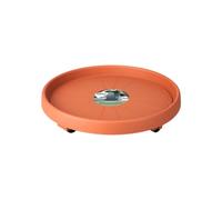 Elho Planttaxi Universel 35 - Soucoupe pour Intérieur & Extérieur - Ø 33.7 x H 6.5 cm - Marron/Terre Cuite