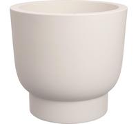 Elho Amber Grail 30 - Pot de Fleur - Interieur & Extérieur - Plastique 100% Recyclé - Ø 29.5 x H 28.3 cm - Blanc/Blanc Lin