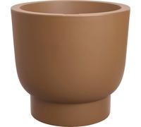 Elho Amber Grail 30 - Pot de Fleur - Interieur & Extérieur - Plastique 100% Recyclé - Ø 29.5 x H 28.3 cm - Marron/Caramel
