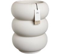 Elho Amber Roll High 43 - Pot de Fleur - Interieur & Extérieur - Plastique 100% Recyclé - Ø 43 x H 58 cm - Blanc/Linen White