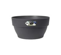 ELHO-Pot coupe en plastique gris anthracite Elho Vibia - diamètre 34 cm