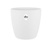 Elho Pot de fleur Brussels Rond 25 – Ø 24.3 x H 23.2 cm – Plastique 100% recyclé – Blanc