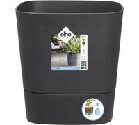 ELHO Pot de fleur Carré Greensense Aqua Care - Ø29,5 x H 30,2 cm - 15 L - Gris Charbon