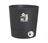 Elho Greensense Aqua Care Rond 43 - Pot De Fleurs pour Intérieur & Extérieur - Ø 43.0 x H 42.5 cm - Gris/Gris Charbon